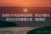 白虎91不完全体验说明：常见问题与应对方式的整理记录（整理版）