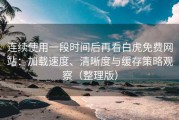 连续使用一段时间后再看白虎免费网站：加载速度、清晰度与缓存策略观察（整理版）