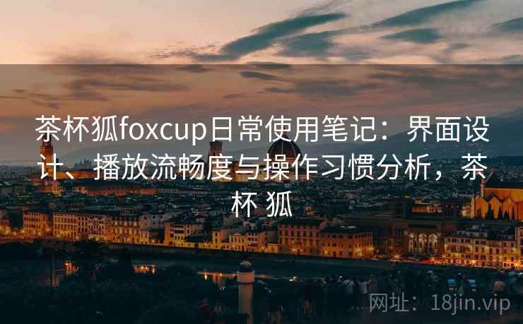 茶杯狐foxcup日常使用笔记：界面设计、播放流畅度与操作习惯分析，茶杯 狐
