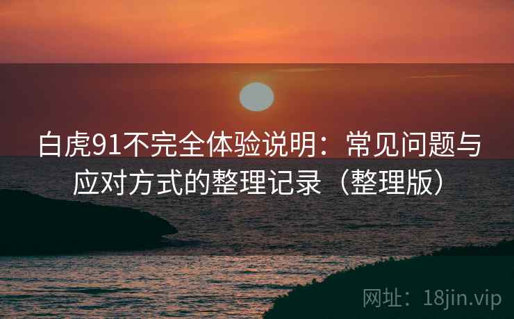 白虎91不完全体验说明：常见问题与应对方式的整理记录（整理版）