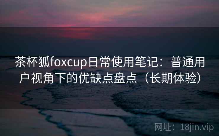 茶杯狐foxcup日常使用笔记：普通用户视角下的优缺点盘点（长期体验）