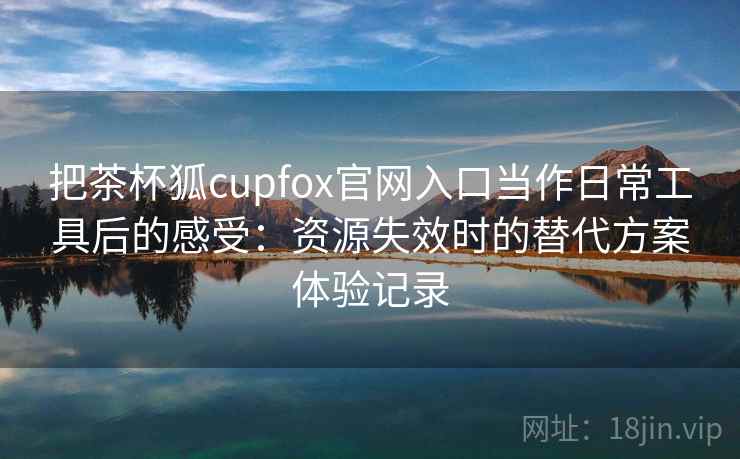 把茶杯狐cupfox官网入口当作日常工具后的感受：资源失效时的替代方案体验记录