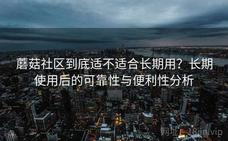 蘑菇社区到底适不适合长期用？长期使用后的可靠性与便利性分析